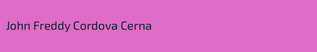 John Freddy Cordova Cerna